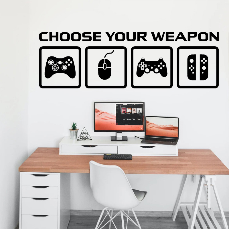 Gaming Accessories Wall - 비디오 게임 장식 벽 데칼 무기