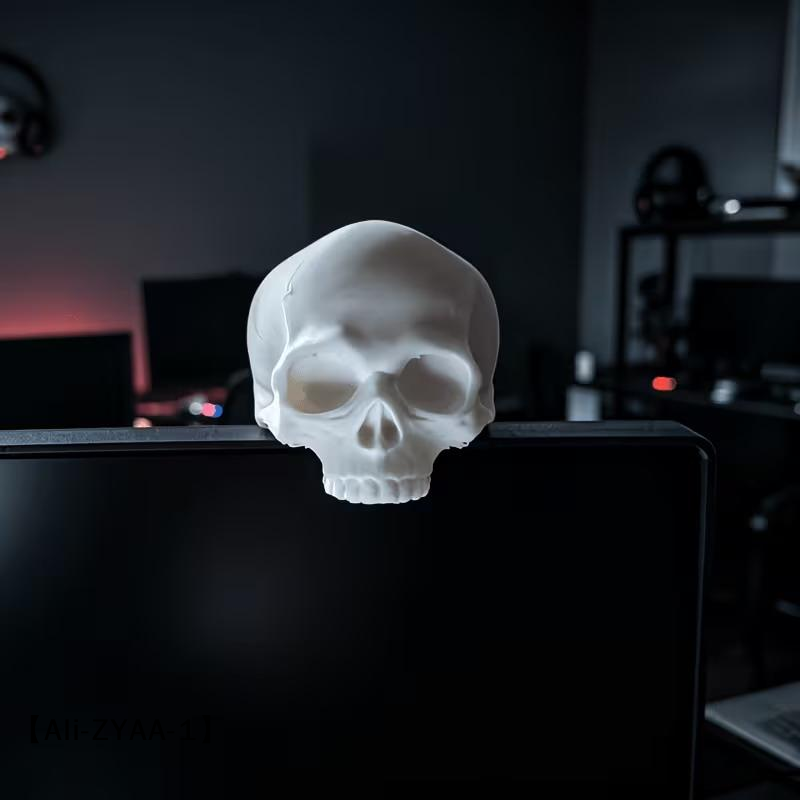 Gaming Accessories Monitor - 【A】해골 모양 모니터 장식, 고딕 스타일