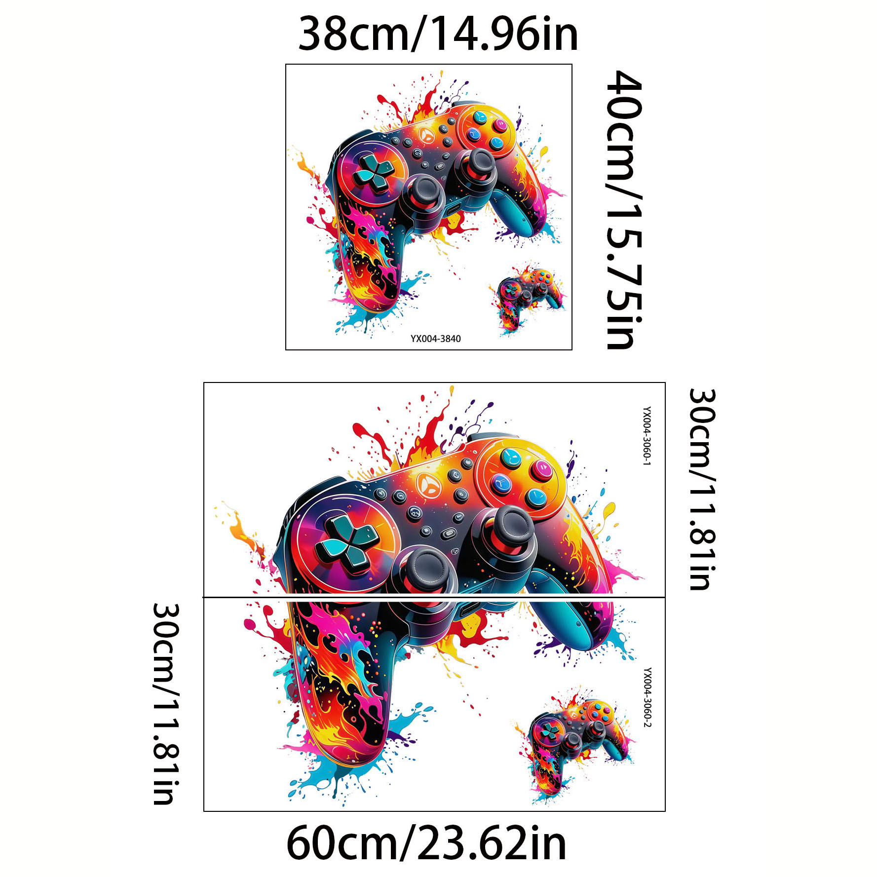 레드 플레임 게임 컨트롤러 벽 데칼 (침실 게임룸 장식 - Accessories For Your Gaming Room 리뷰 및 가격