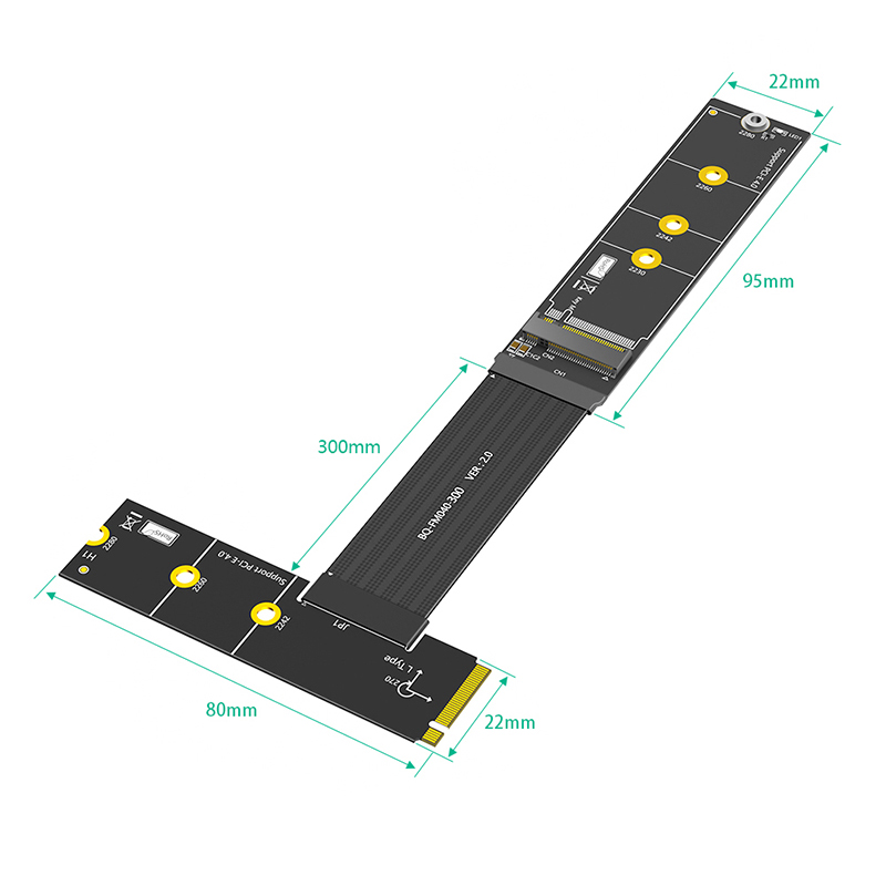 30CM M.2 NVME 4.0 연장 케이블 270도  - Pcie Extension Cable 리뷰 및 가격