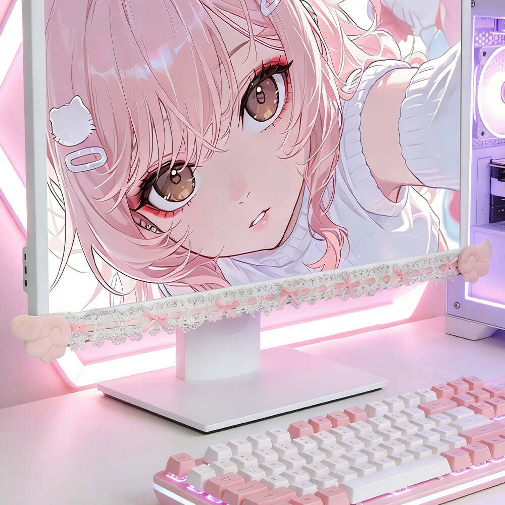 컴퓨터 모니터 장식 스티커 게임룸 리본 레이스 귀여운  - Accessories For Your Gaming Room 리뷰 및 가격