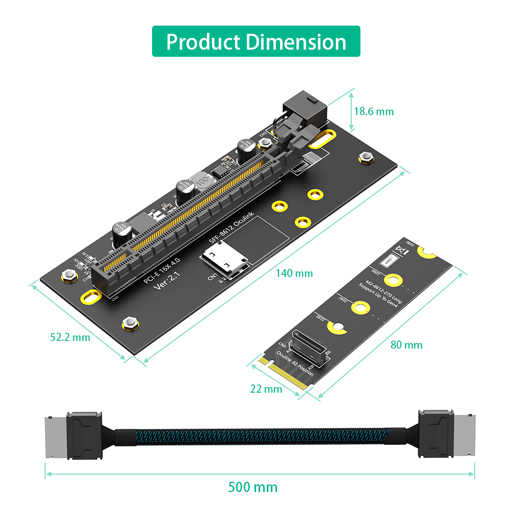 새로운 M.2 M-Key 2242/2260/2280을  - Pcie Extension Cable 리뷰 및 가격