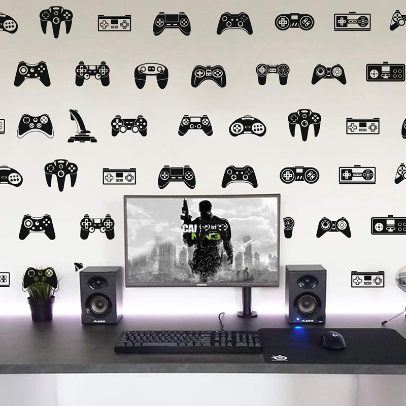 비디오 게임 콘솔 조이스틱 벽 스티커 39 개, 놀이방 - Gaming Accessories Wall 리뷰 및 가격