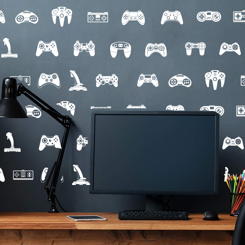 비디오 게임 콘솔 조이스틱 벽 스티커 39 개, 놀이방 - Gaming Accessories Wall 리뷰 및 가격