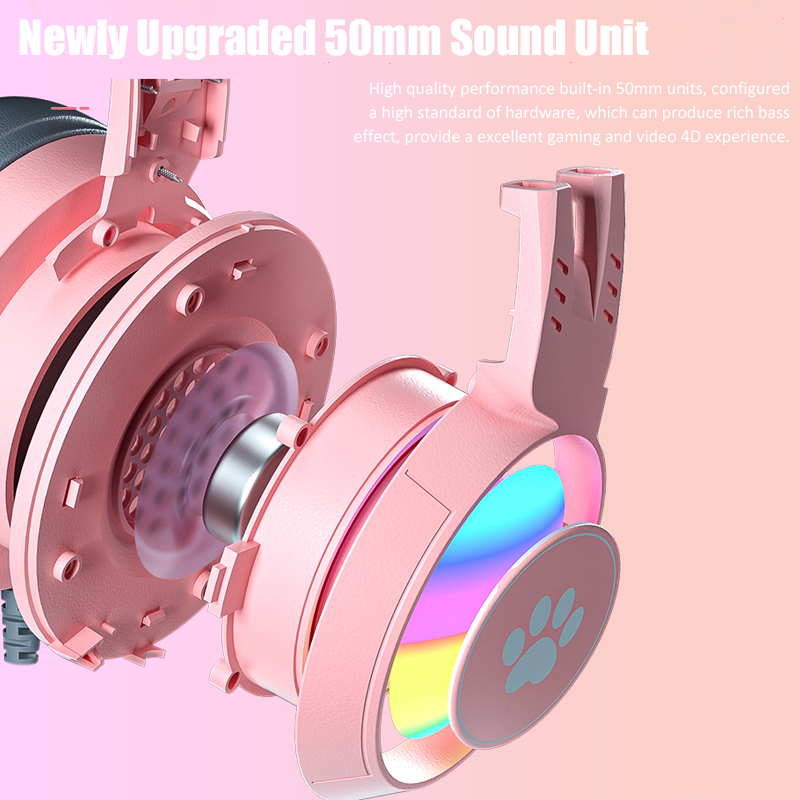 귀여운 고양이 귀 게임용 헤드폰, 마이크 포함, 소음  - Gaming Accessories Monitor 리뷰 및 가격