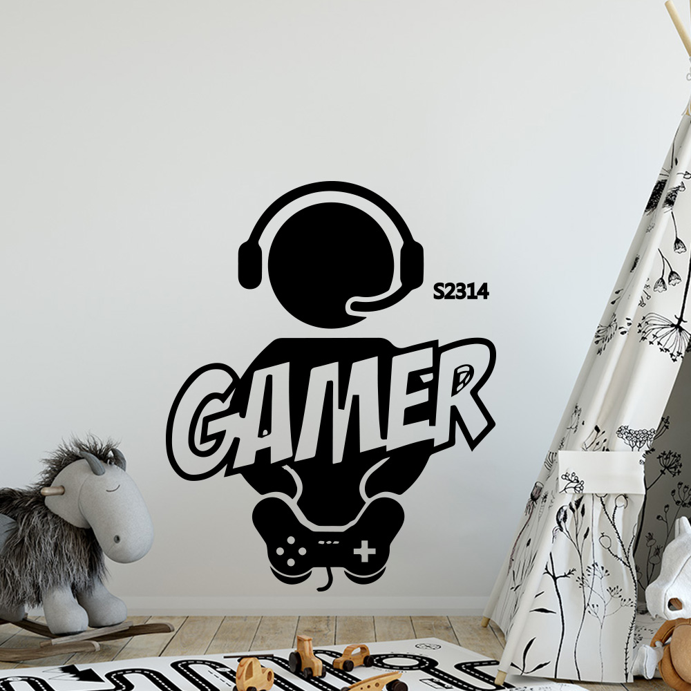 1pc 게이머 벽 아트 데칼 어린이 방 장식 게임 핸들 - Gaming Accessories Wall 리뷰 및 가격