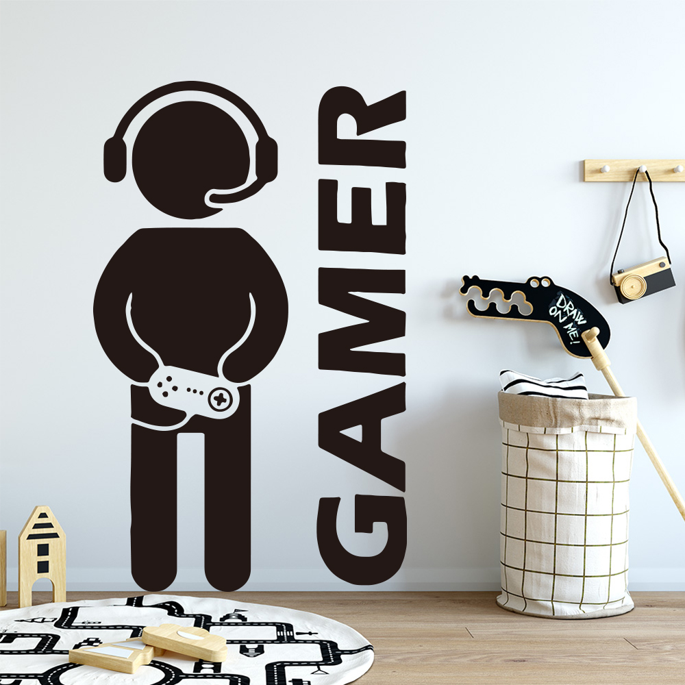 1pc 게이머 벽 아트 데칼 어린이 방 장식 게임 핸들 - Gaming Accessories Wall 리뷰 및 가격
